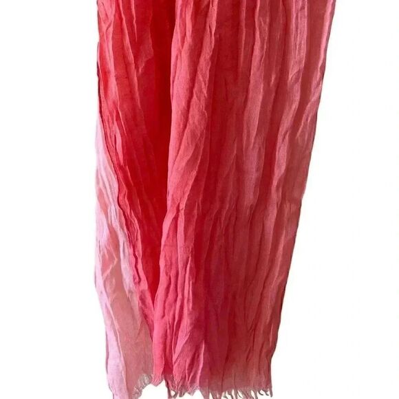 2 for $30 Ombre Oversized Salmon Pink Viscose Shawl Scarf Soft Wrap One Size - Picture 8 of 9